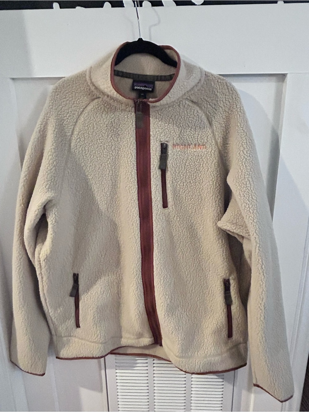 Patagonia Men’s Cream Retro Pile Fleece Jacket “Highland” XXL